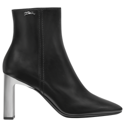 Longchamp Métal Botas bajas de tacón alto , Cuero - Negro