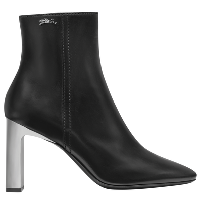 Longchamp Métal High heel low boots, Black