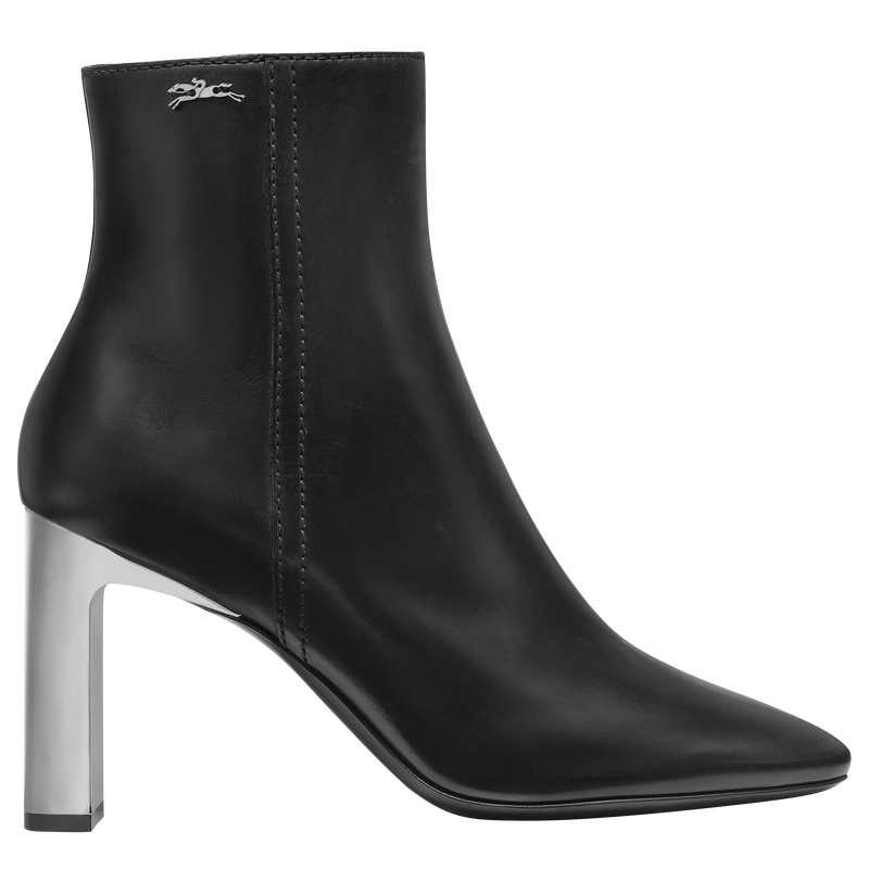 Longchamp Métal High heel low boots , Black - Leather  - View 1 of  3