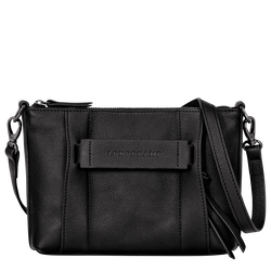 Longchamp 3D 斜背袋 S , 黑色 - 皮革