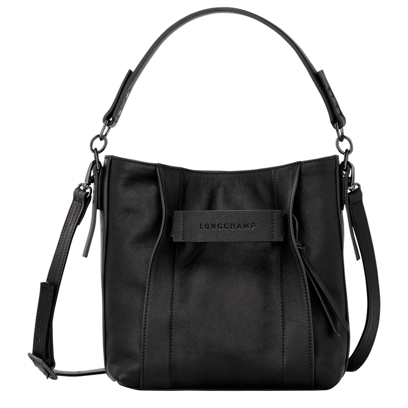 Longchamp 3D 斜背袋 S , 黑色 - 皮革  - 查看 1 6