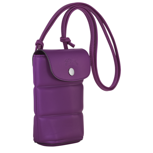 Le Pliage Xtra Phone case , Violet - Leather - View 3 of  4