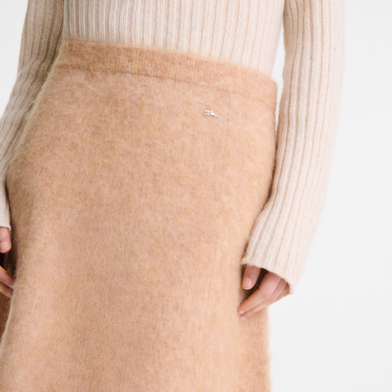 Midi skirt , Biscuit - Knit  - View 5 of  6
