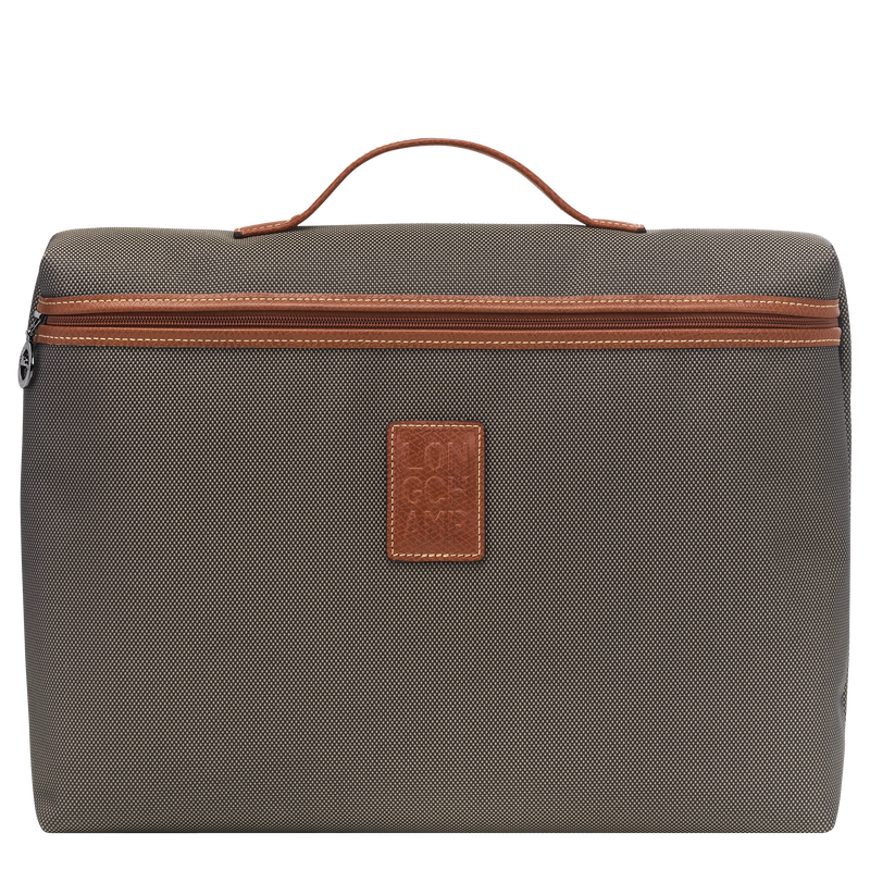 Porte-documents S Boxford , Toile recycl&eacute;e - Brun  - Vue 1 de 4