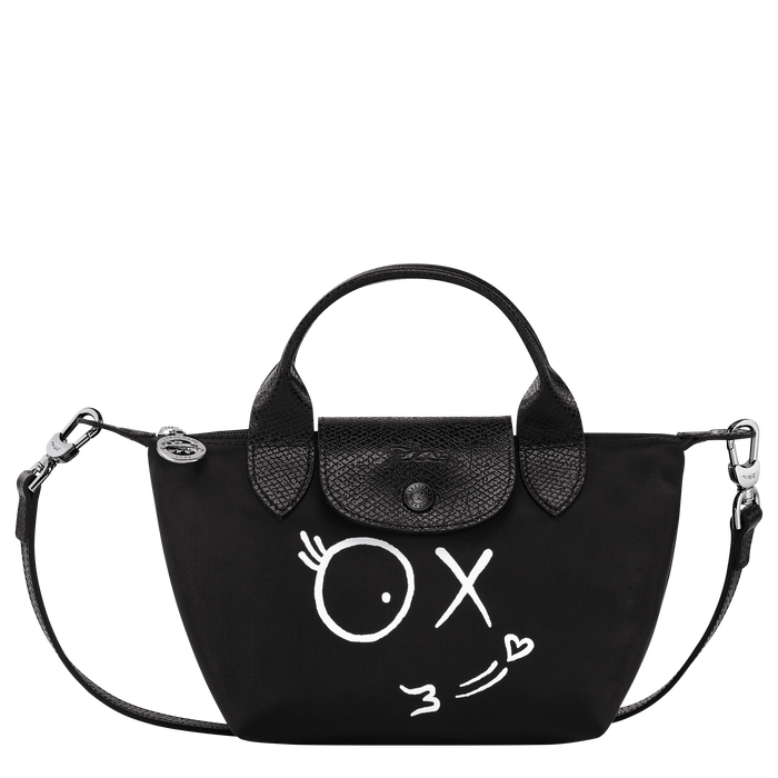 Longchamp x André Top handle bag XS, Black