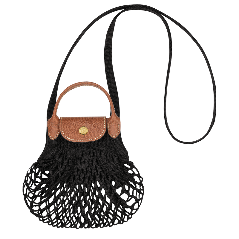 Le Pliage Filet XS Mesh bag , Black - Canvas  - View 1 of  4