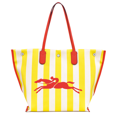 Shopping bag L,  Giallo/Bianco