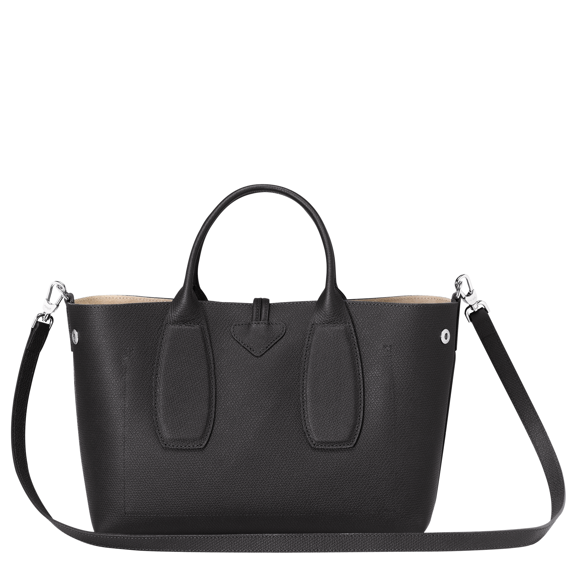 Longchamp Medium Roseau Shoulder Bag In Grey
