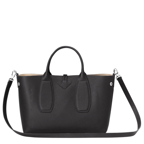 Le Roseau M Handbag , Black - Leather - View 4 of  7