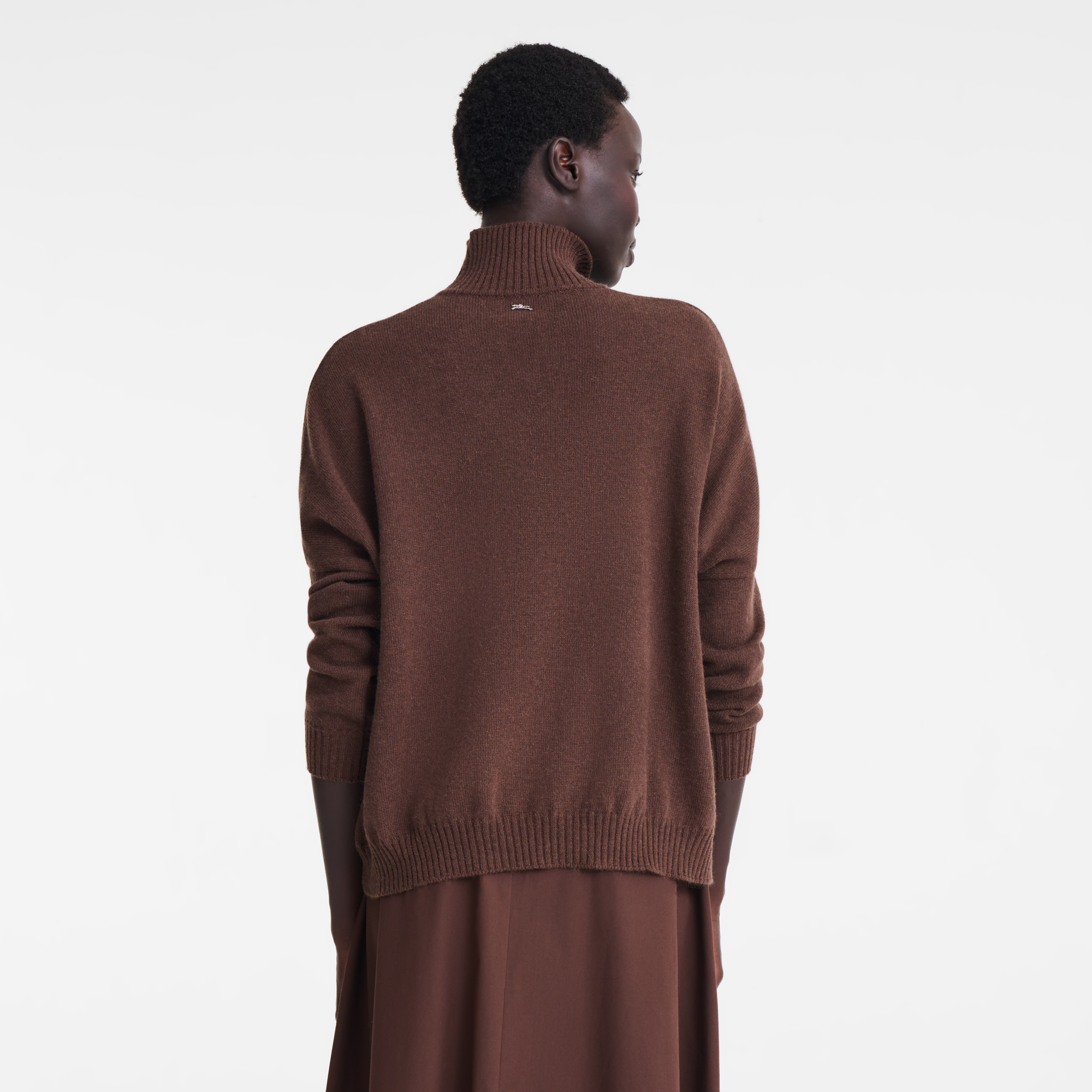 null High neck sweater, Coffee