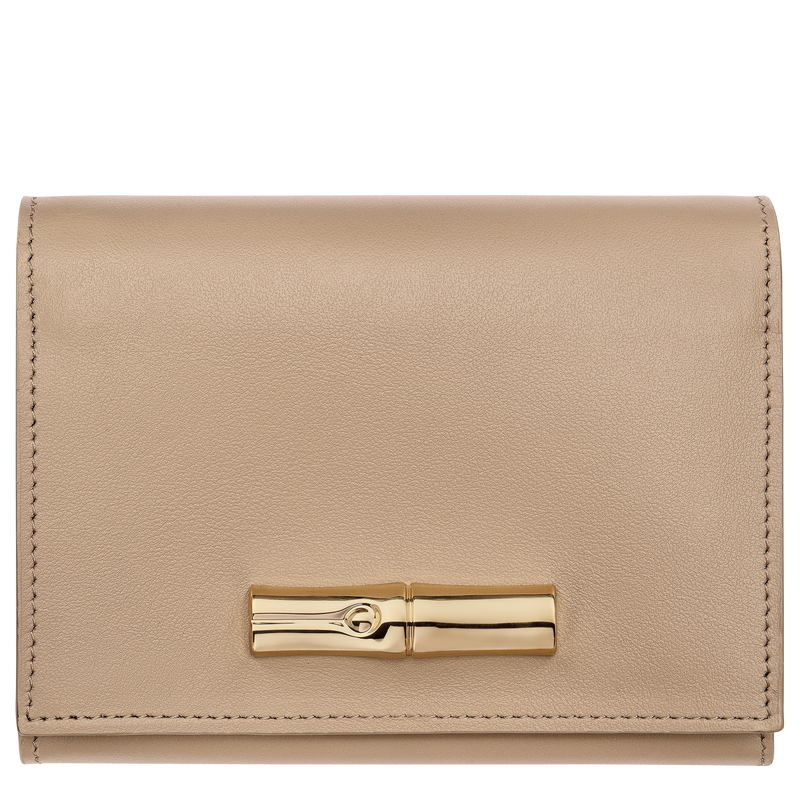 Le Roseau Compact wallet , Root - Leather  - View 1 of 3