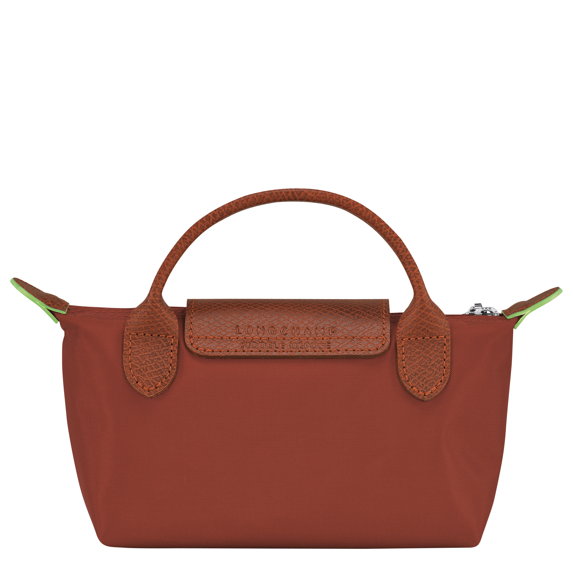 Pouch with handle, Chestnut - View 4 of
        6 - zoom in Le Pliage Green Pouch with handle, Chestnut