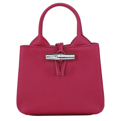 Sac à main XS Le Roseau , Cuir - Betterave