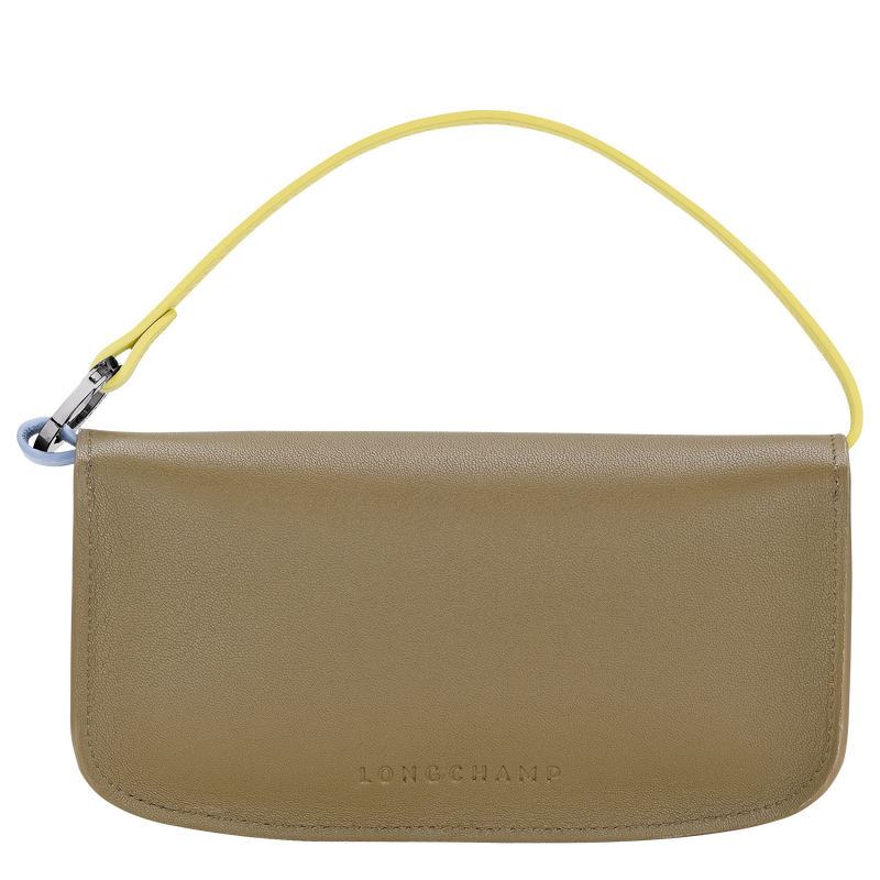 Le Pliage Collection Eyewear case , Lichen - Leather  - View 4 of  5