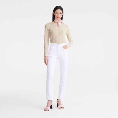 null Trousers, White