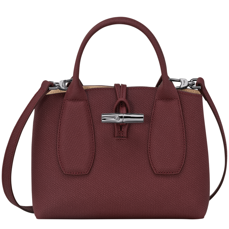 Shop Longchamp XS Roseau Leather Top Handle Bag