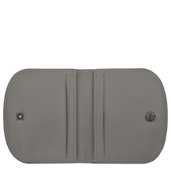 Porta-cart&otilde;es Le Pliage Xtra , Pele - Cinzento claro