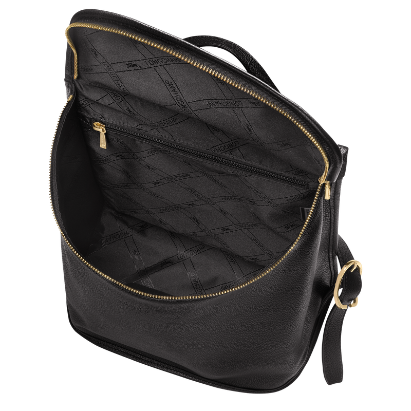 Le Foulonné Backpack , Black - Leather  - View 5 of 6