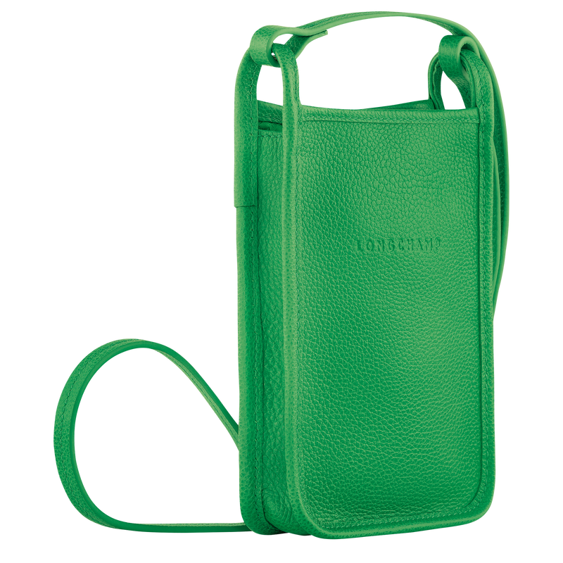 Mobiltelefon-Etui mit Lederbändchen Le Foulonné , Leder - Rasen  - Ansicht 3 von 4