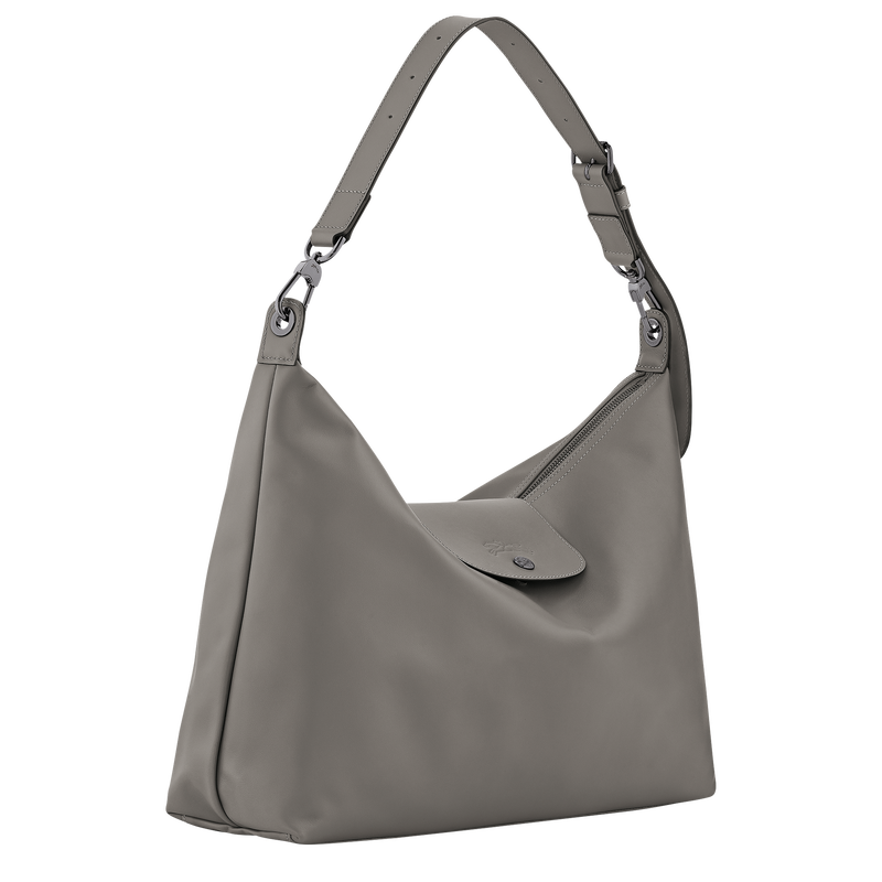 Le Pliage Xtra 半月形單肩包 XL , 斑鳩色 - 皮革  - 查看 3 7