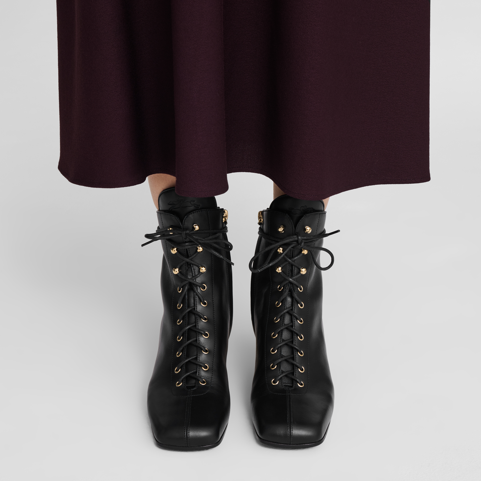 La Patineuse High heel low boots, Black