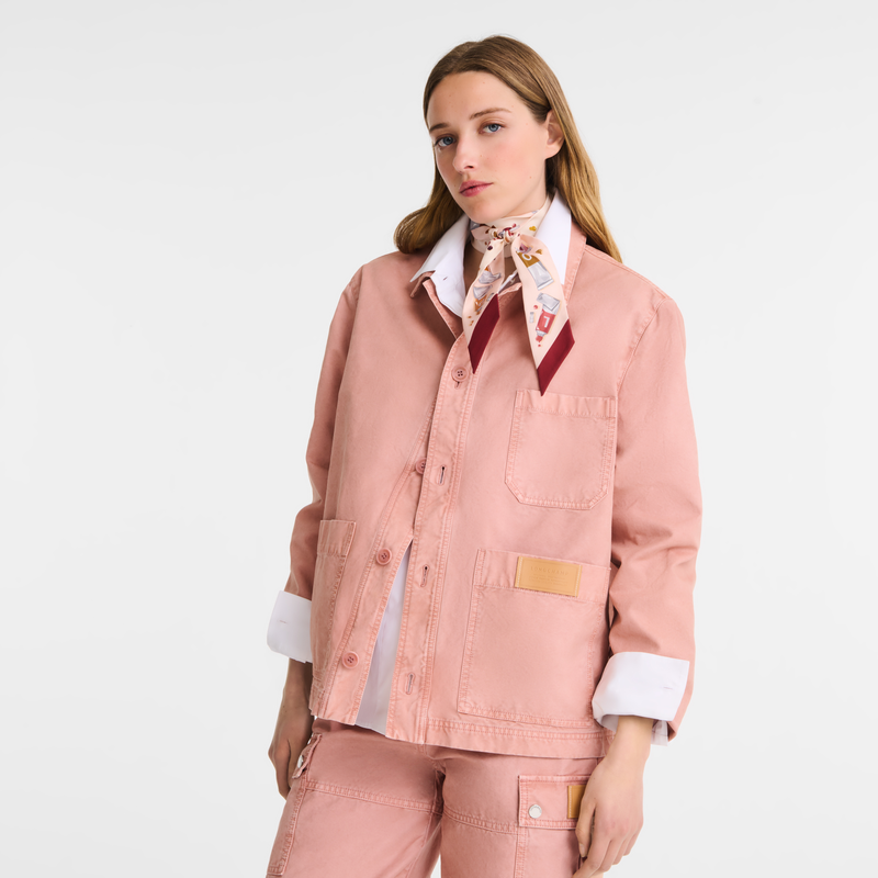 Jacke , Überfärbte Baumwolle - Rosa Tee  - Ansicht 3 von 4