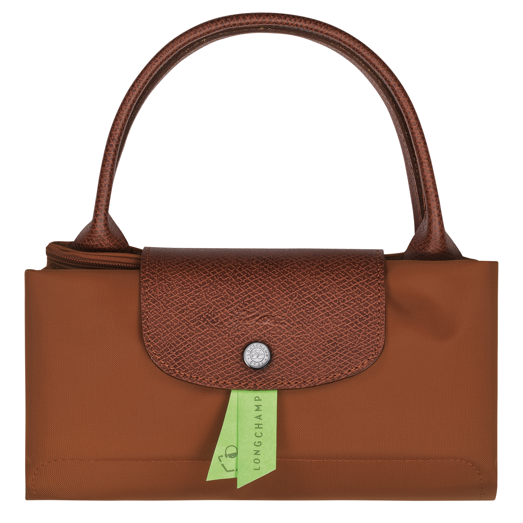Le Pliage Green Handtasche M, Cognac