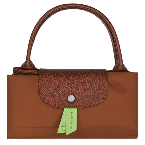 Le Pliage Green Tas met handgreep aan de bovenkant M , Cognac - Gerecycled canvas - Weergave 7 van  7