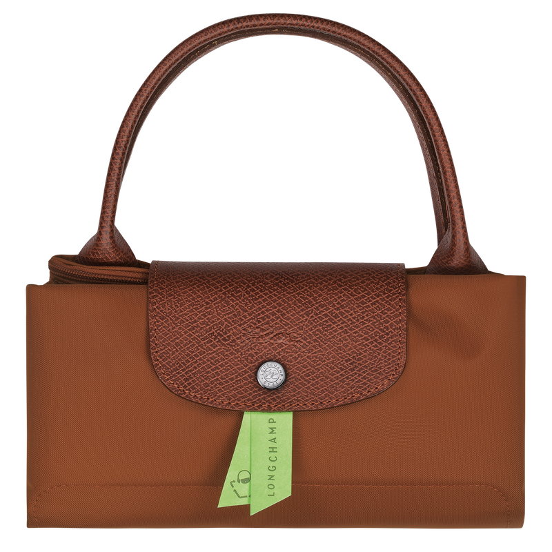Le Pliage Green M Handbag , Cognac - Recycled canvas  - View 7 of  7