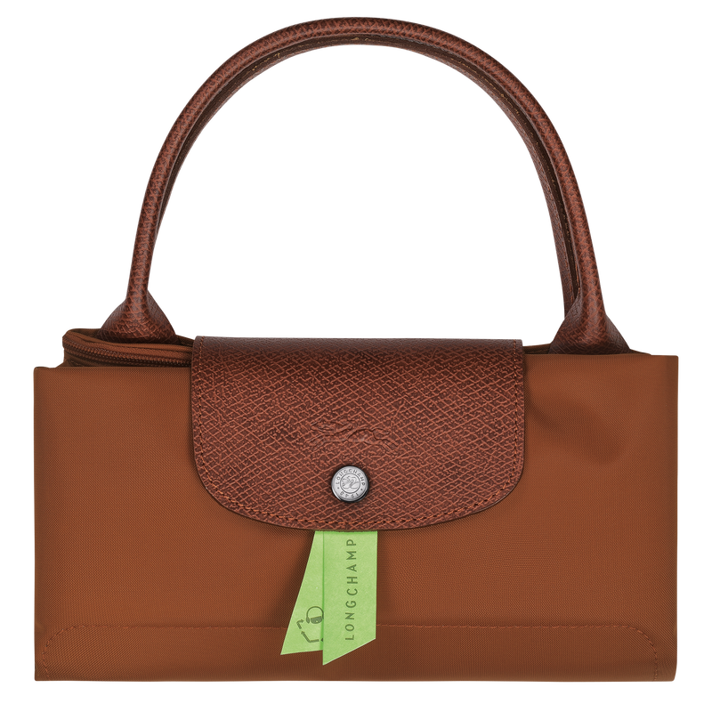 Handtasche M Le Pliage Green , Recyceltes Canvas - Cognac  - Ansicht 7 von 7