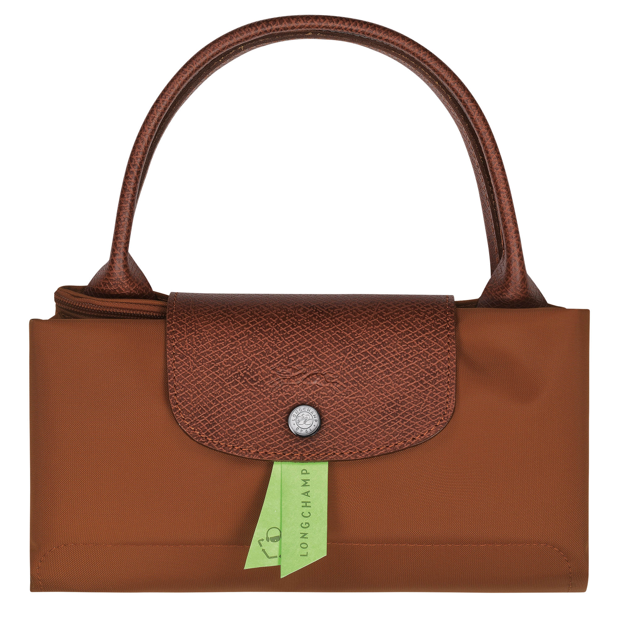 Le Pliage Green Handbag M, Cognac