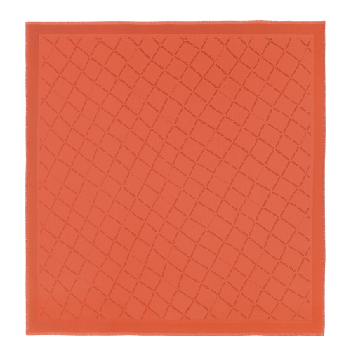 ロゾ ストール 140X140cm , オレンジ - シルクブレンド  - ビュー 1: 2