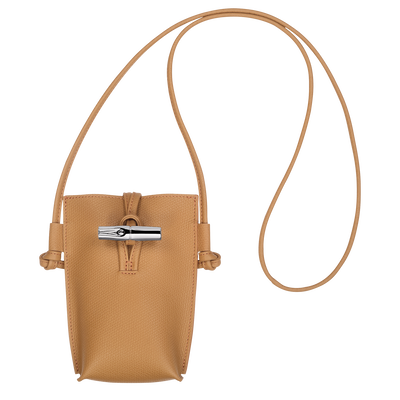 Custodia per cellulare con laccio in cuoio Le Roseau , Pelle - Noce