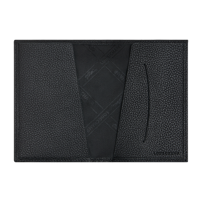 Le Foulonn&eacute; Passport cover, Black