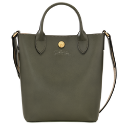 Épure XS Tote bag , Khaki - Leather
