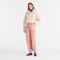 Trousers , Pink Tea - Overdyed cotton