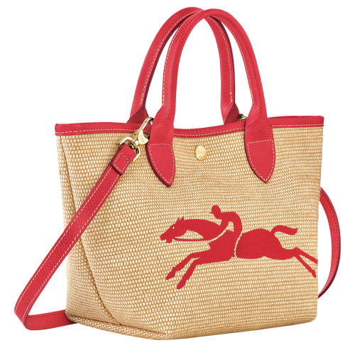 Le Panier Pliage S Basket bag , Red - Canvas - View 3 of  4