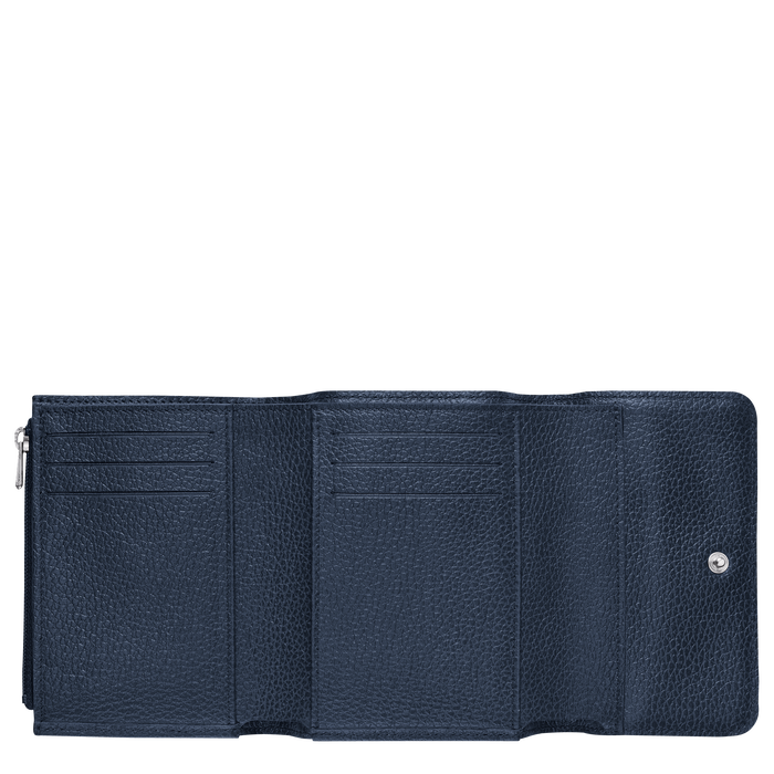 Le Foulonné Compact wallet, Navy