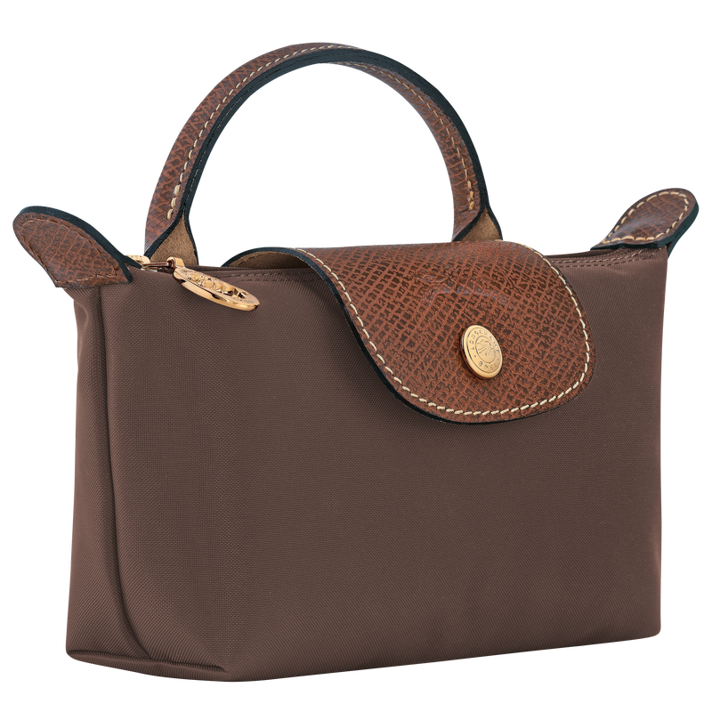 Le Pliage Original Pouch with handle , Mocha - Recycled canvas  - View 2 of 5