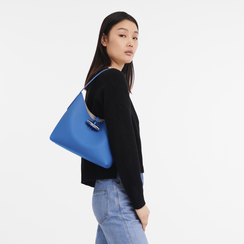 Cobalt Bag No. 2 with Black Leather