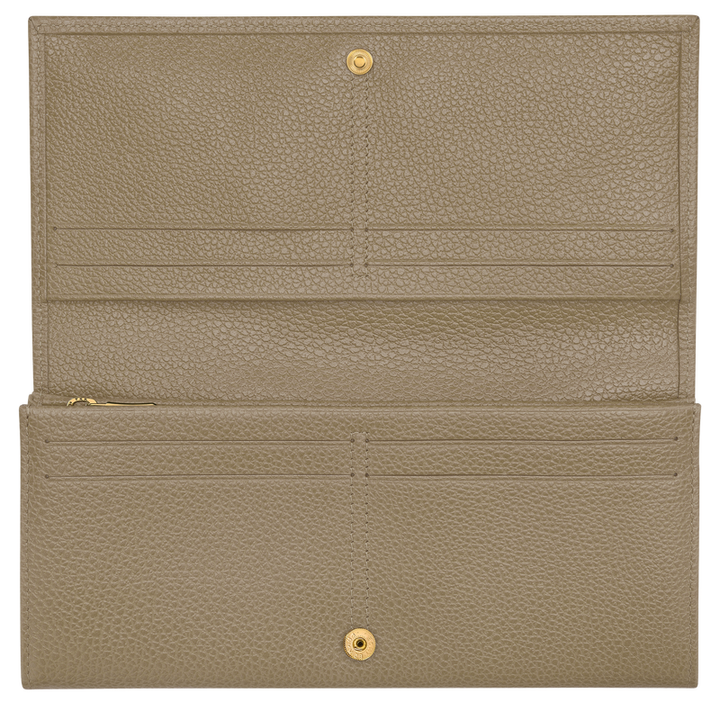 Carteira continental comprida Le Foulonn&eacute; , Pele - Liquen  - Vista 3 de  3