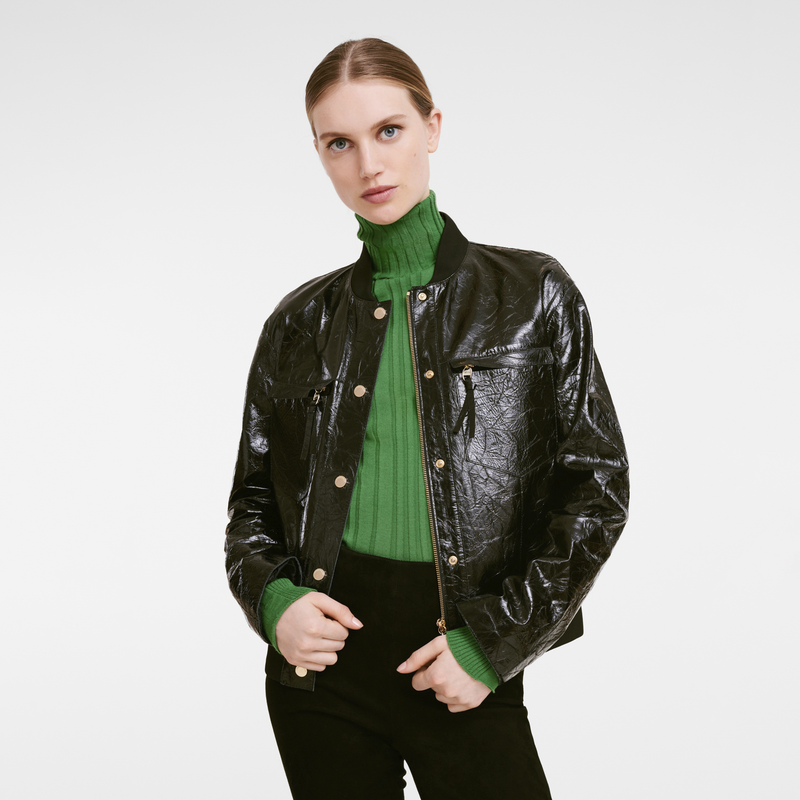 Blouson , Cuir - Noir  - Vue 3 de 3