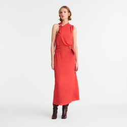 Dress , Red - Gabardine