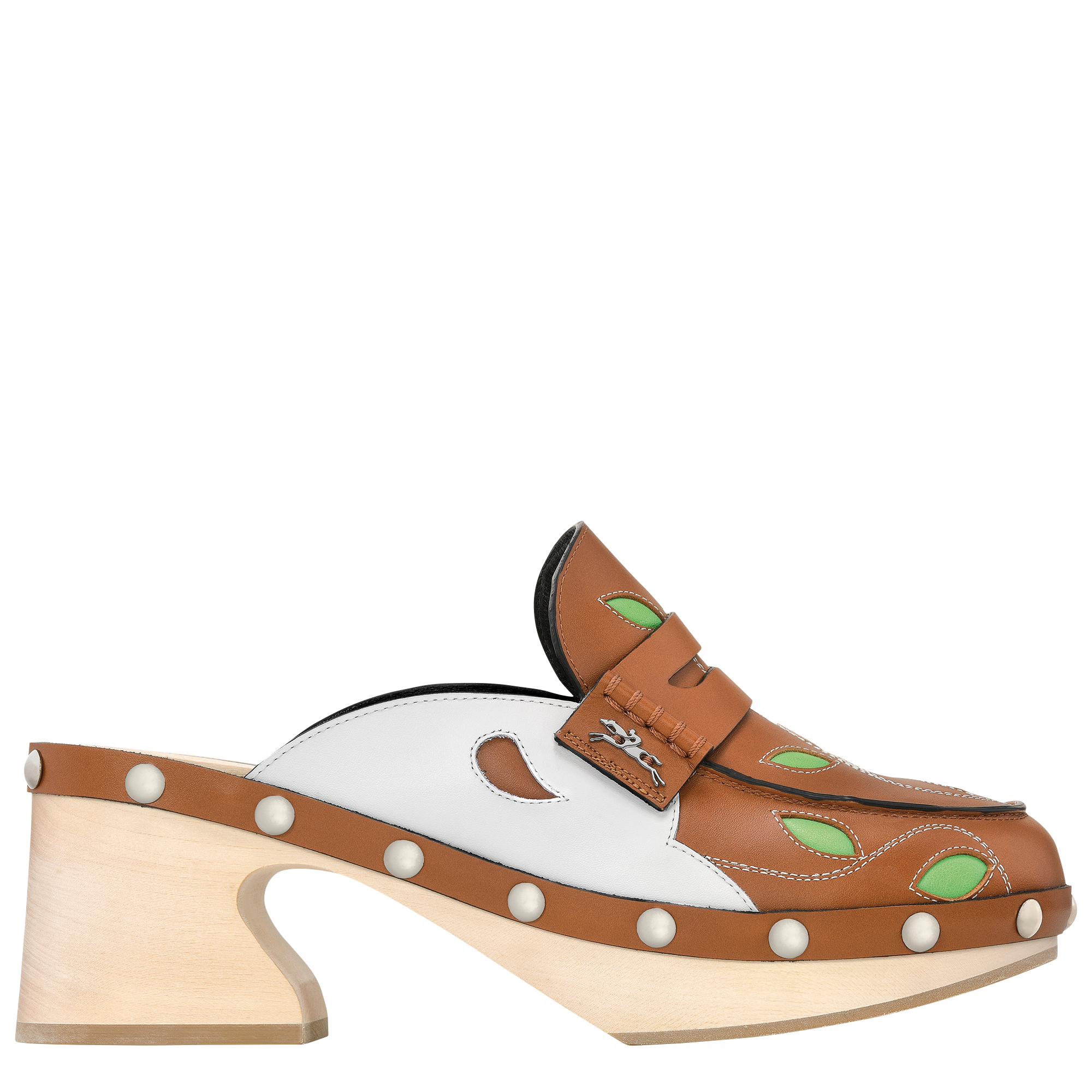 라 시갈 클로그 코냑 가죽 롱샴 KR