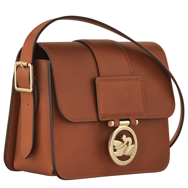 Box-Trot S Crossbody bag , Cognac - Leather  - View 3 of  5