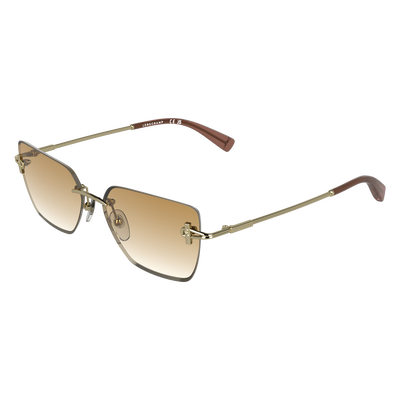 null Sunglasses, Gold/Brick