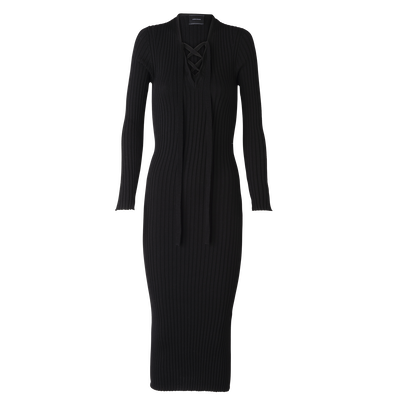 Fitted long dress, Black