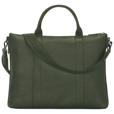 Longchamp 3D Briefcase, Khaki