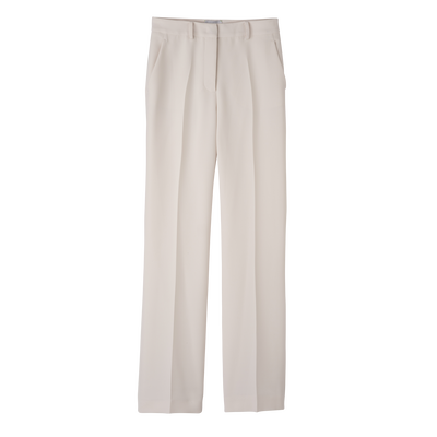 Trousers , Ecru - Crepe