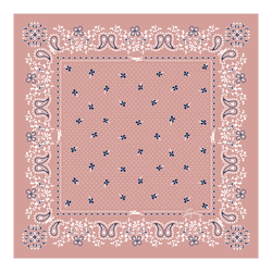 French Bandana Silk scarf 50 , Pink Tea - OTHER
